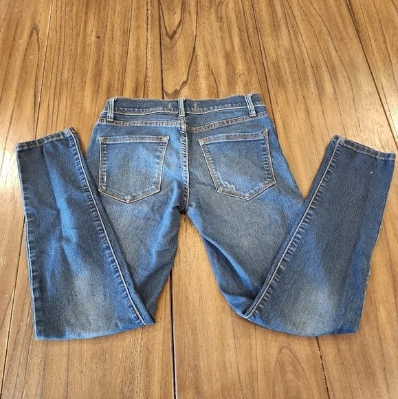 free people ankle skinny straight crop low rise y2k jeans size 25 - Picture 10 of 13
